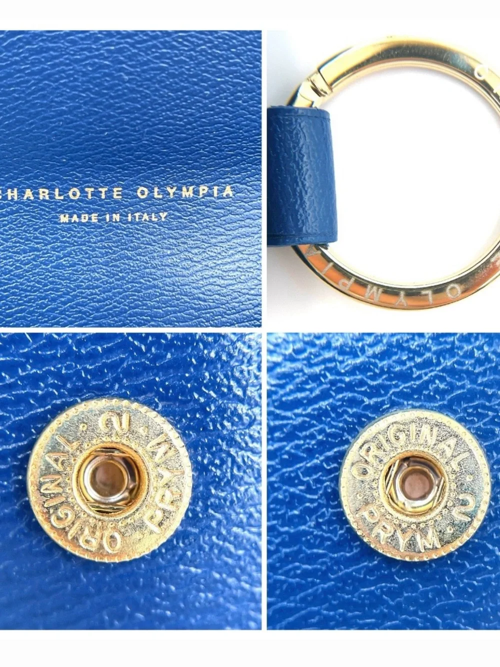 Charlotte Olympia rare ‘feline’ keychain purse Retails $325 cobalt blue